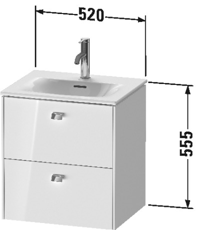 Тумбочка подвесная Brioso #BR4309 520 x 419 мм Duravit BR430900909 - Вид №1