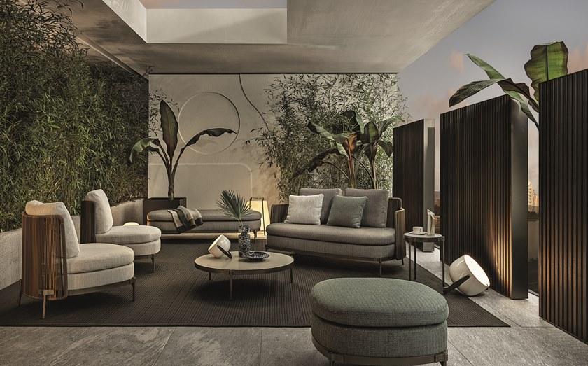 Minotti Садовое кресло из ткани Tape cord outdoor sun-id-1455291 - Вид №2