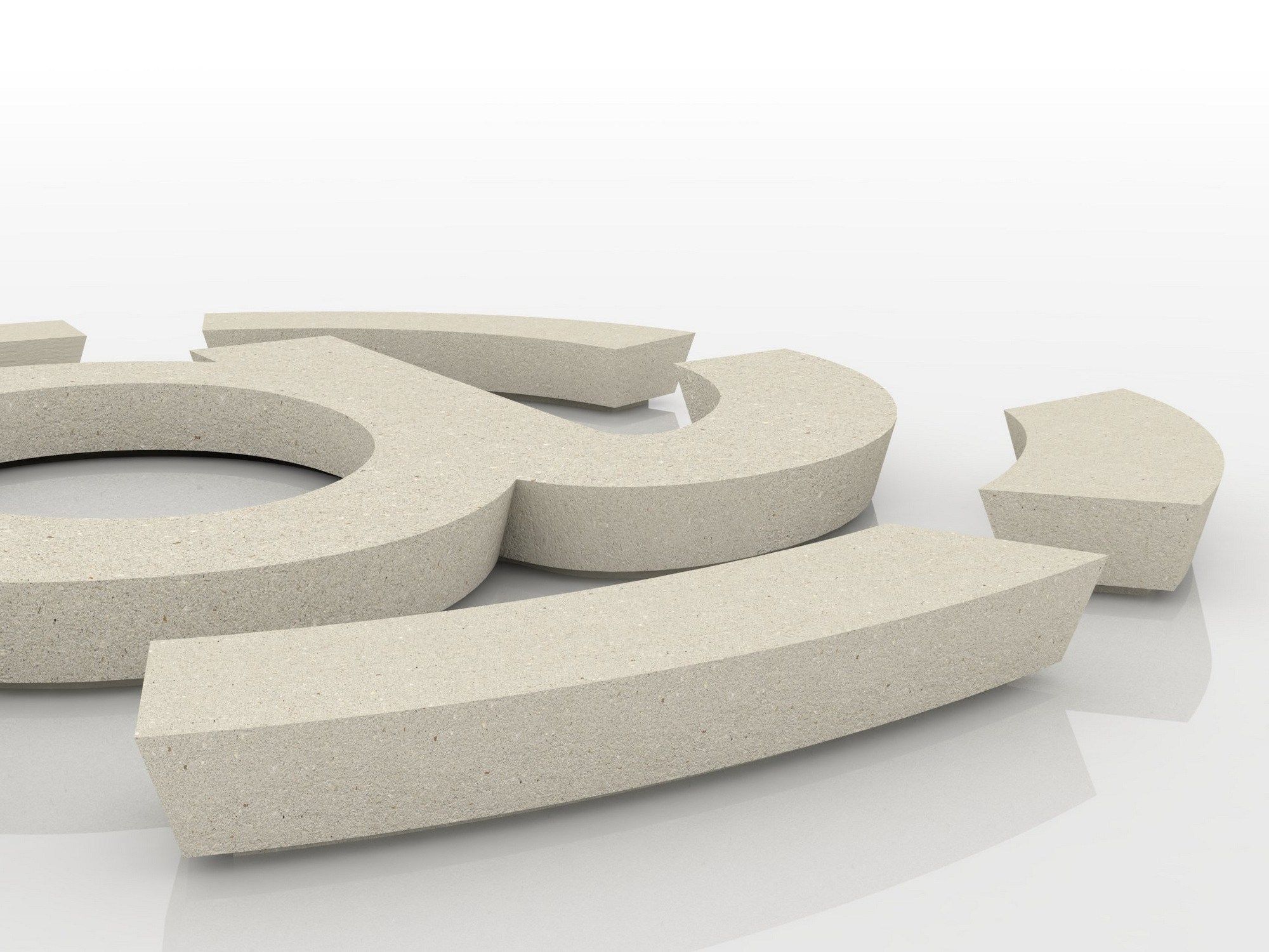 Реконструированная каменная модульная скамья без спинки Viscio Urban Design COMPOST@ ARCH-00045305 - Вид №2