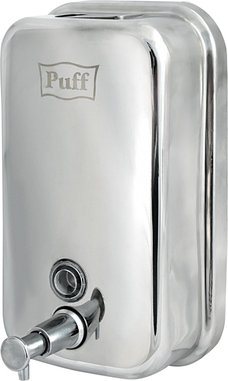 1402.099 Дозатор для жидкого мыла из нерж стали антивандальный 8608 PUFF  - Вид №1