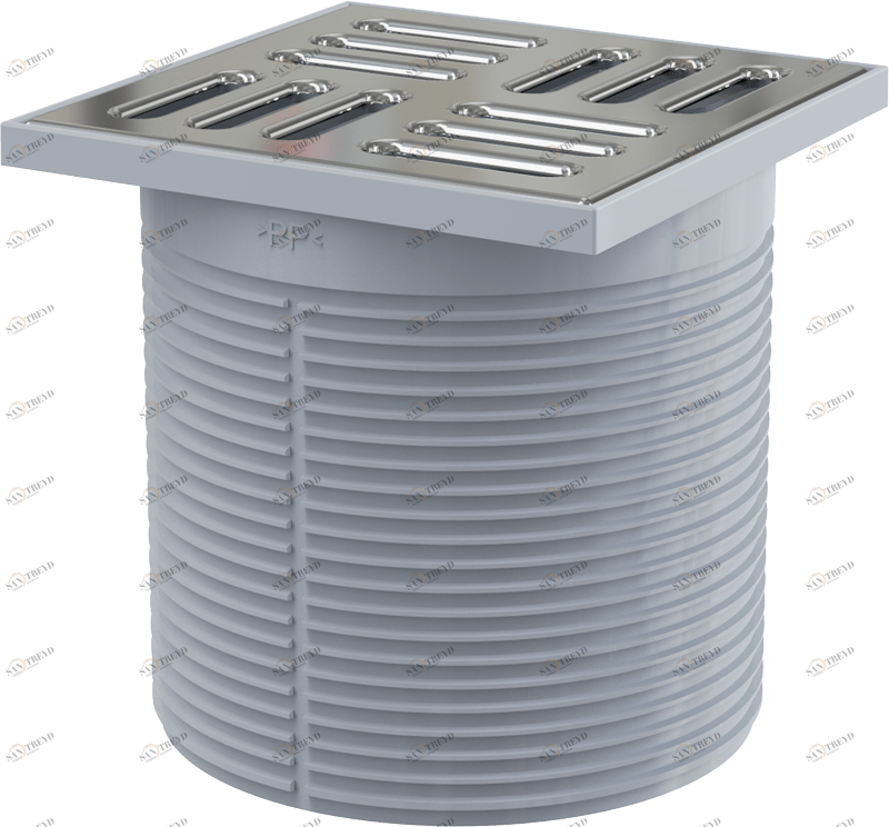 Горловина трапа, решетка 105×105 мм нержавеющая сталь ALCAPLAST APV0300