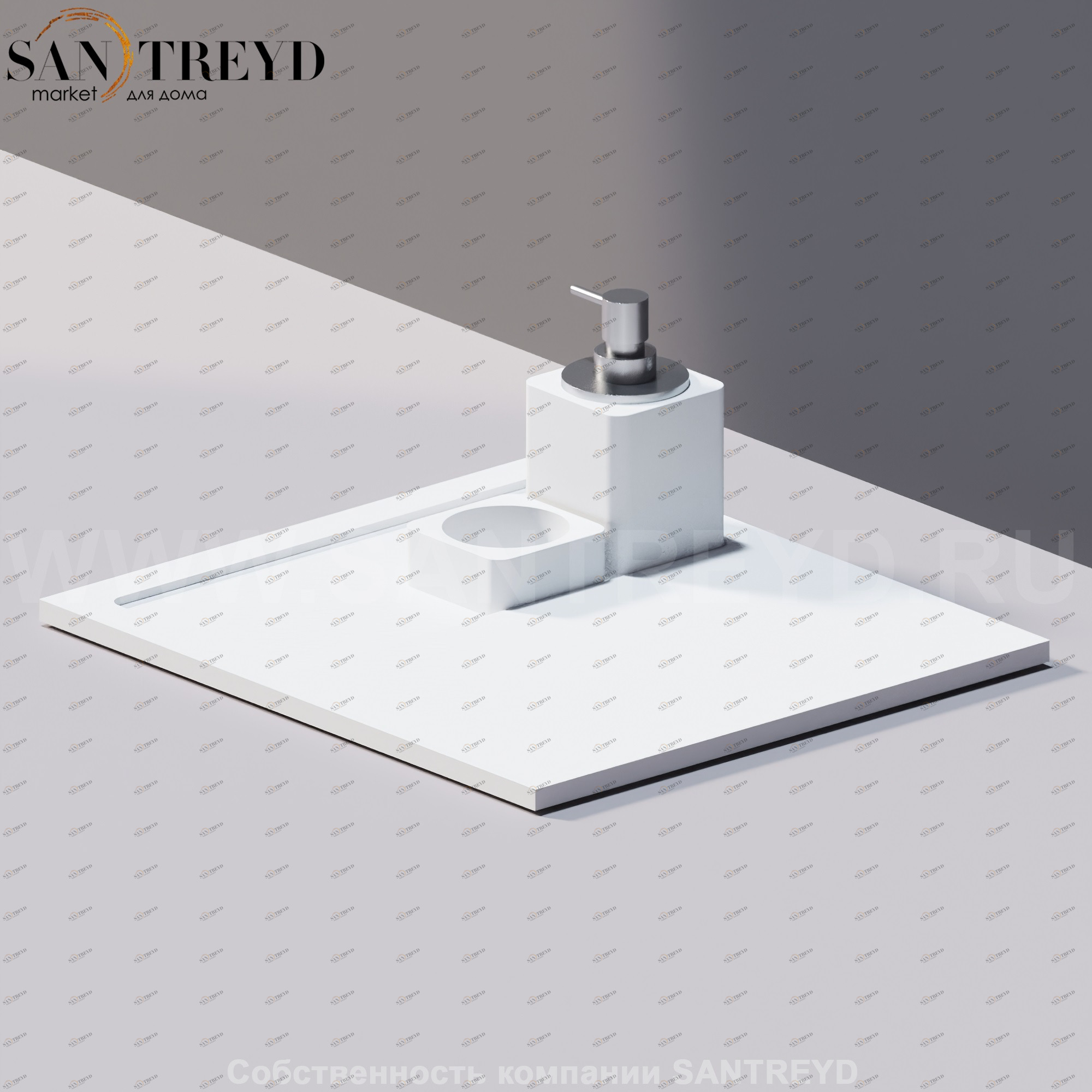 Agape SURF Мыльница / Универсальный лоток 40 см белый ACOM626Z