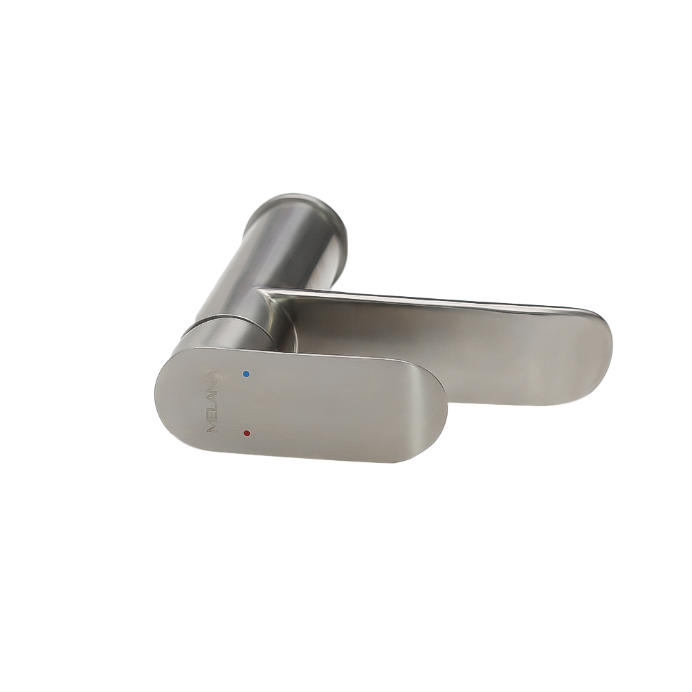 Смеситель д/ум MELANA-610601 Paola Hi-tech нерж.сталь, однорычажный, сатин, литой излив - Вид №4