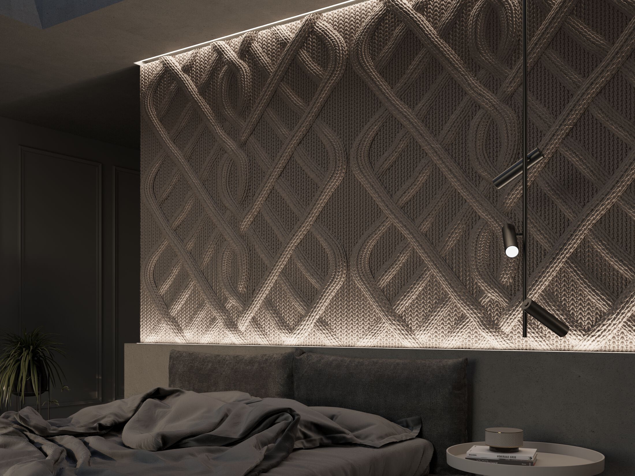 Трехмерная декоративная гипсовая панель WallDeco ARAN ARCH-00143241