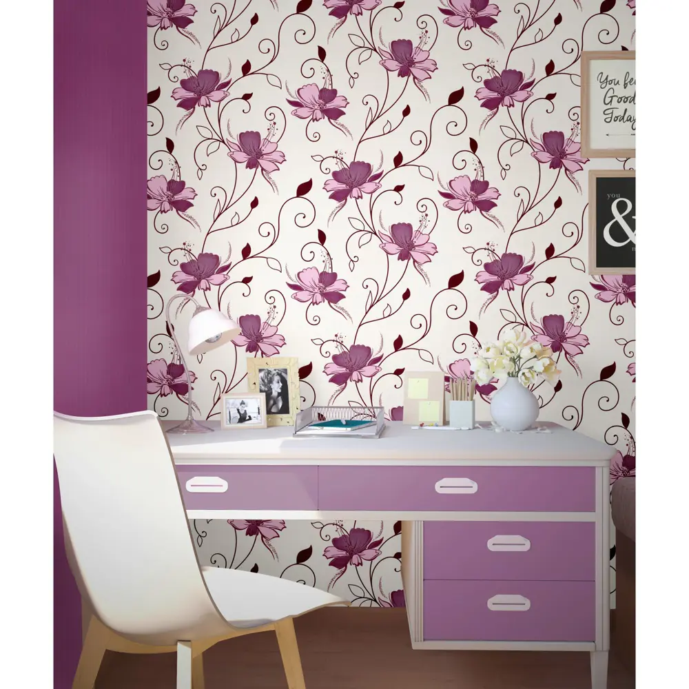 Обои флизелиновые Палитра Marigold фиолетовые 0.53 м N1002-56 81950943 STLM-2008887 - Вид №3