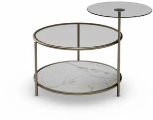 Reflex Круглый стеклянный журнальный столик с журнальной стойкой