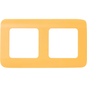 Рамка для розеток и выключателей Lexman Cosy 2 поста, цвет оранжевый