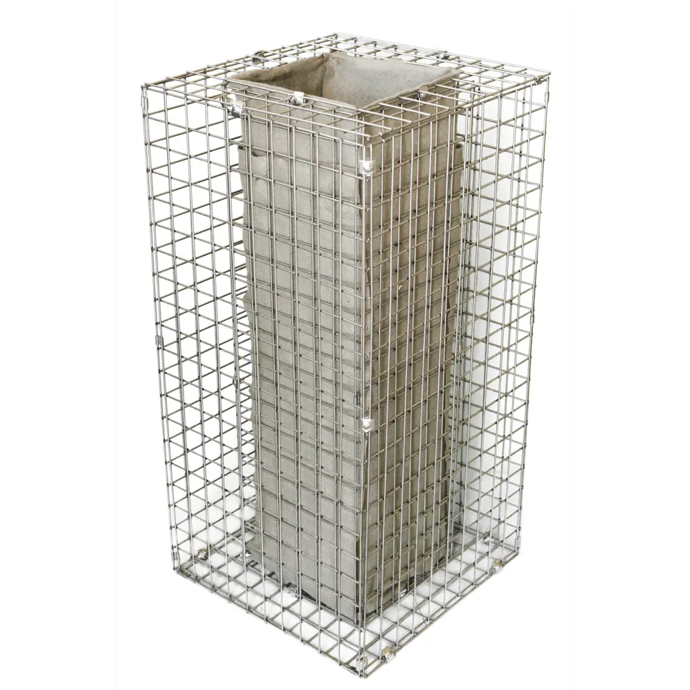 Габион - клумба 50x50x100 см оцинкованная сталь серый Santreyd STLM-2101784