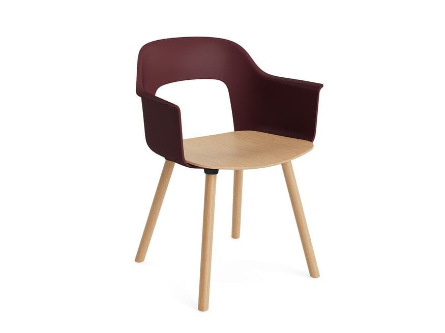 Подлокотник из полипропилена с деревянным сиденьем Hay макет ARCH-00040504 - Вид №16