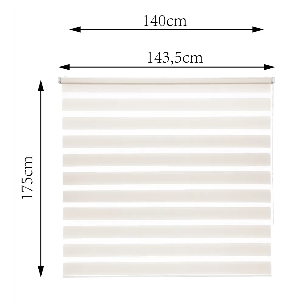 INSPIRE Peter — Рулонная штора день-ночь 140×175 см в цвете экрю 85225672 STLM-0060106 - Вид №2