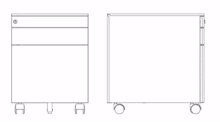 Dieffebi Офисный ящик из металла на колесиках Personal storage 9n1_0612r - Вид №14