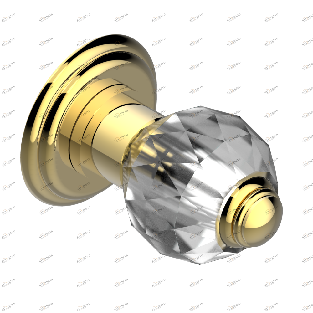 U1K-30B Маховик для встраиваемого в стену вентиля Thg-paris Mandarine cristallia diamant Золото U1K 30B CAT.F