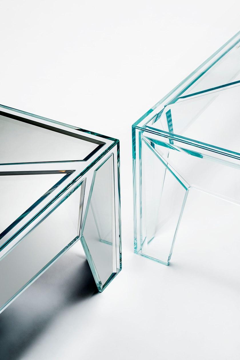 Glas Italia Низкий квадратный журнальный столик из хрусталя  Hyp01  - Вид №5