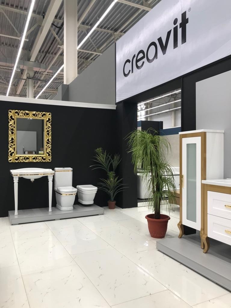 AN080-00CB00E-0000 ANTIK Раковина AN080.AO ДЕКОР ЗОЛОТО Creavit Antik  - Вид №2