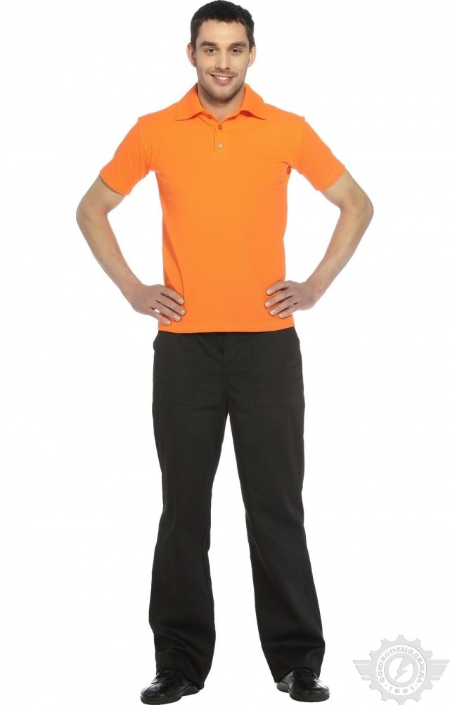 66387 Тенниска-поло оранжевая  Одежда для салонов красоты  размер S (46) Спецодежда  - Вид №9