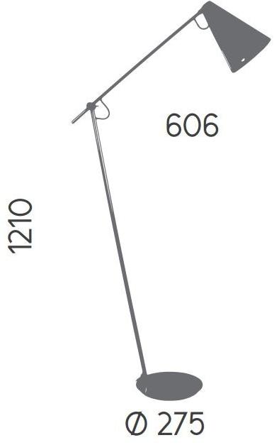 Aromas del Campo Регулируемый металлический торшер Lua P1147  - Вид №3