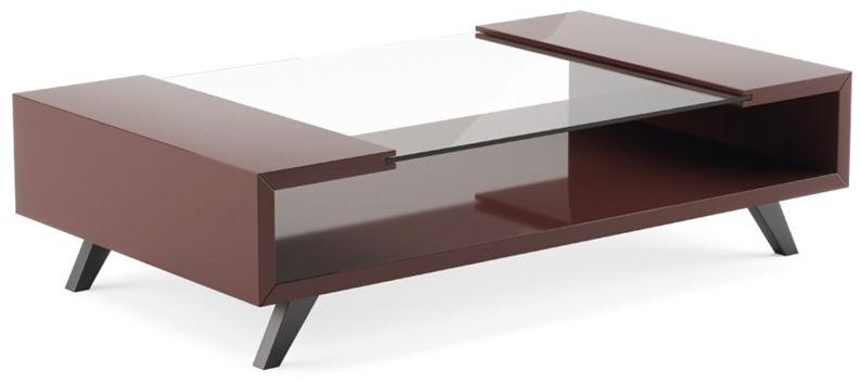 PRADDY Низкий деревянный журнальный столик в современном стиле с журнальной стойкой для гостиной  Ml256  - Вид №1