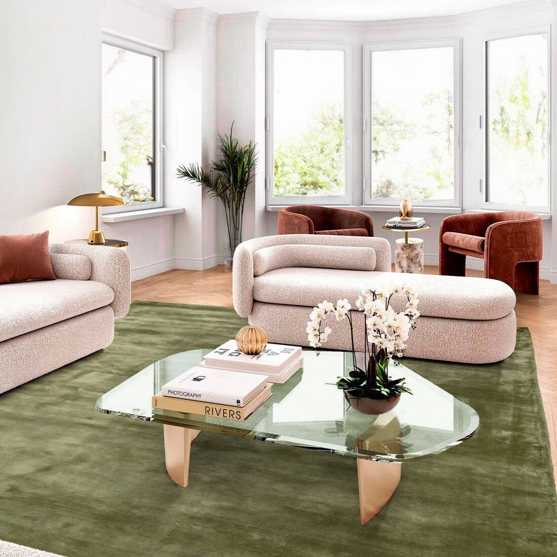 Сплошной цвет прямоугольный ковер Ademi Exclusive ARCH-00007512 - Вид №4