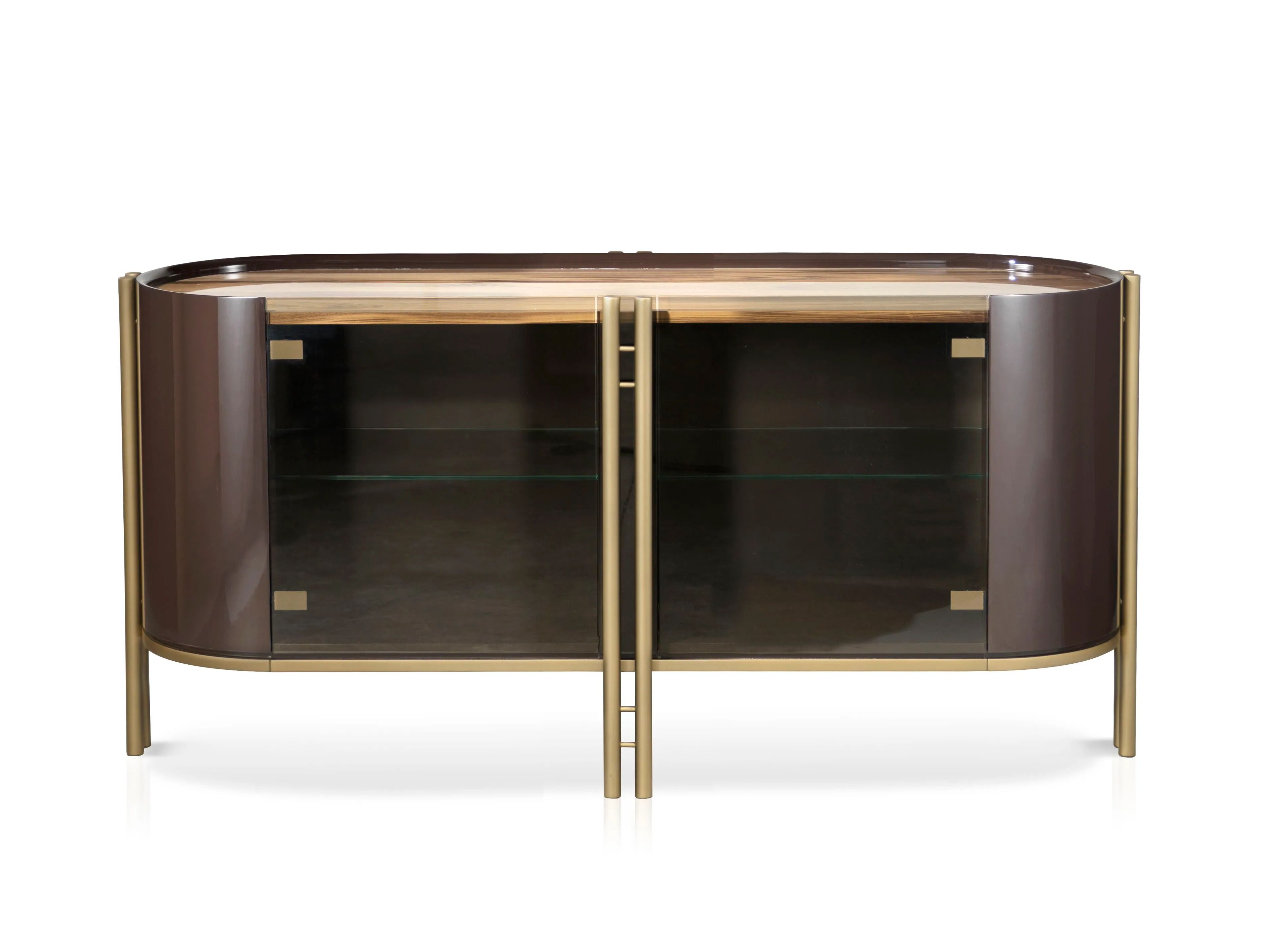 Шкаф из дерева и стекла с распашными дверями Bizzotto Italia Atmosphera ARCH-00117959