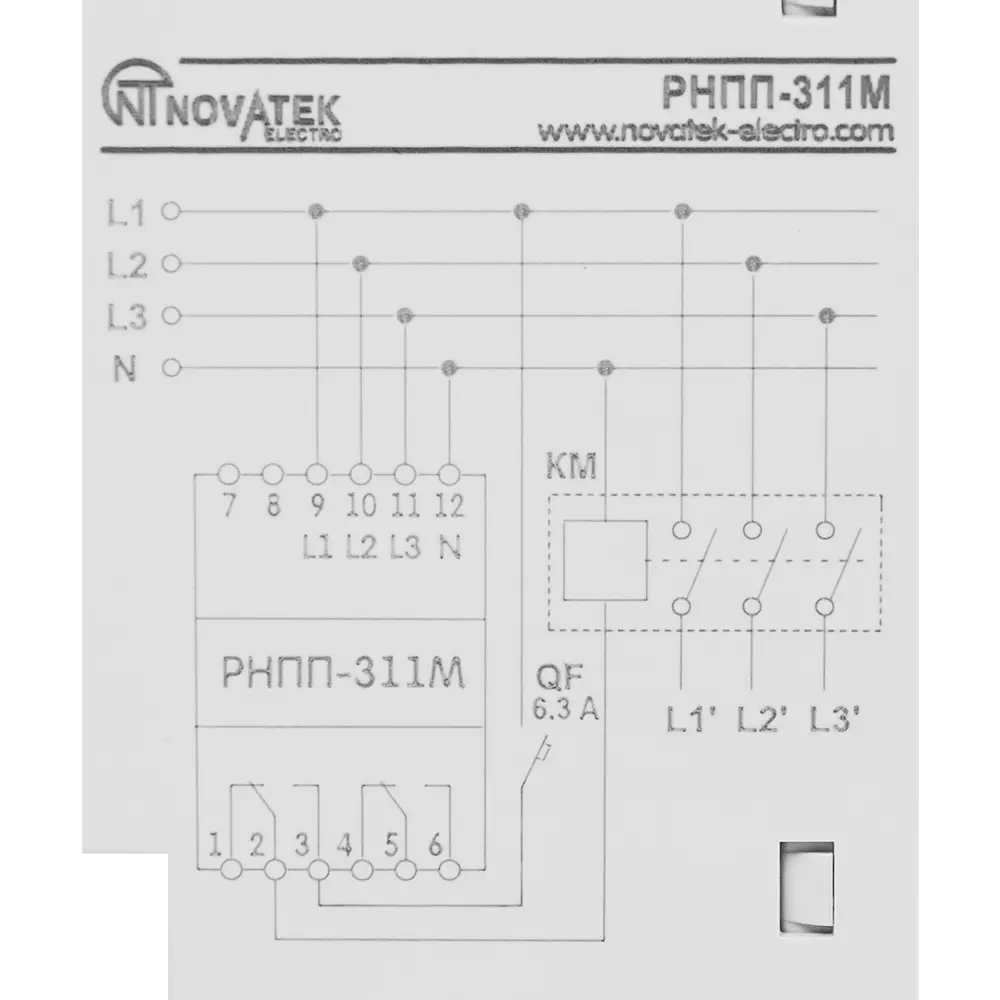 Реле контроля напряжения трехфазное РНПП-311M НовАтек-Электро STLM-2161075 - Вид №4