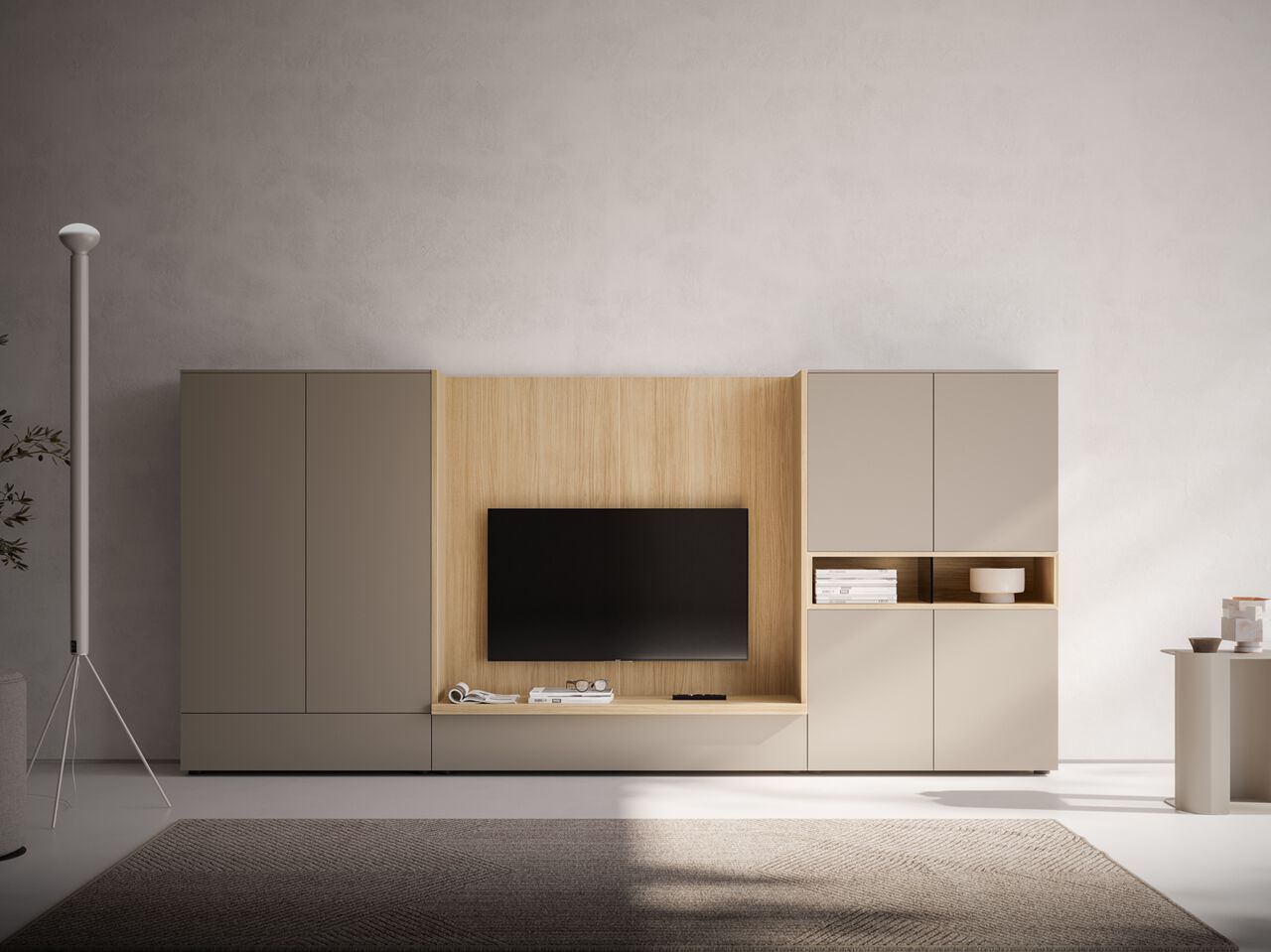 Оборудованная деревянная секционная стена с подставкой для телевизора Santalucia Mobili AKKA ARCH-00062622