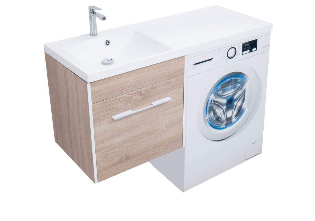 Тумба с раковиной Aquanet Августа 120 L дуб сонома 0021002700239565 - Вид №6