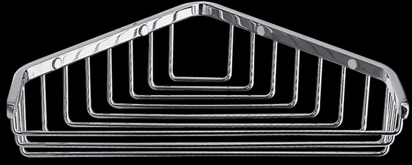 GH156 Мыльница для душевой кабины, подвесная, треугольная, сетчатая, латунная, 27 см. bagno&associati Complementi