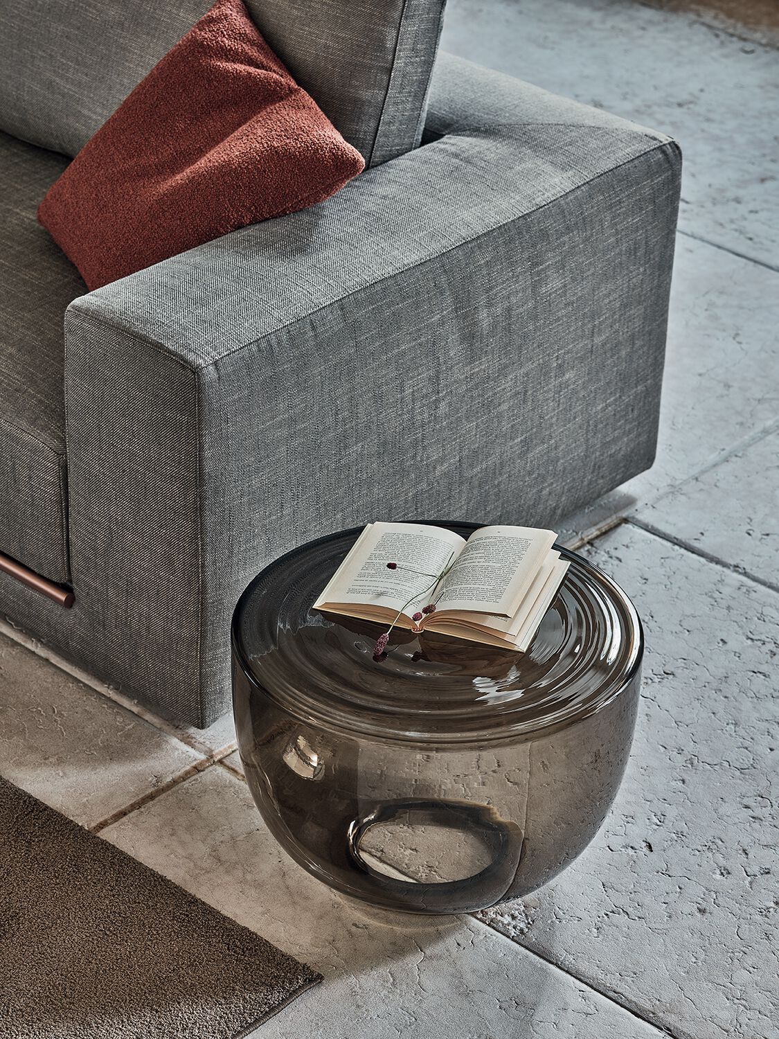 Круглый журнальный столик из дутого стекла Bontempi Casa H2O ARCH-00107628 - Вид №1