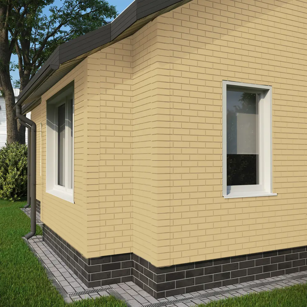 Фасадная панель Grand LineL 417x1105 мм клинкерный кирпич шампань 0.38 м² 83515707 STLM-2001866  - Вид №2