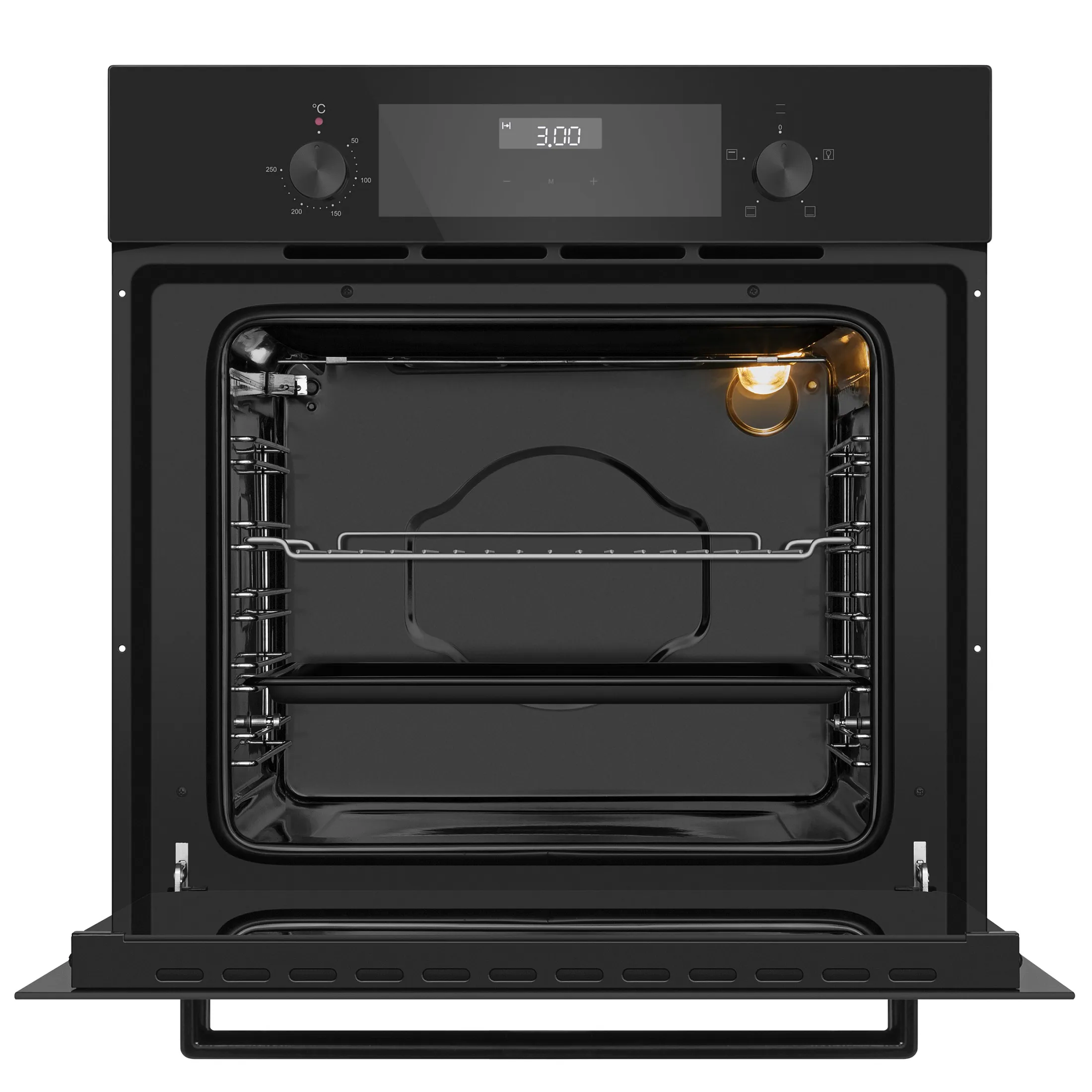 9168826 Электрический духовой шкаф Meferi MEO604BK POWER черный STDN-0131772 - Вид №3