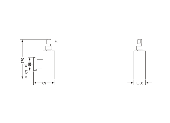 Дозатор для жидкого мыла с настенным держателем JOERGER Turn 623.00.006.000 - Вид №1