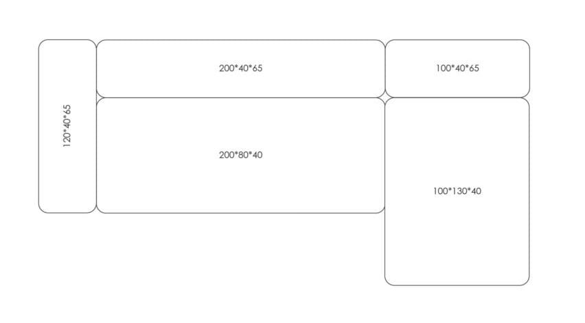 Тканевый диван с полуостровом HANNABI MODEL NO.03 SALMON ARCH-00058221 - Вид №2
