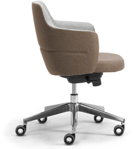 Leyform Регулируемое по высоте кресло для руководителя из шерсти с подлокотниками Opera sun-id-1466179 - Вид №2