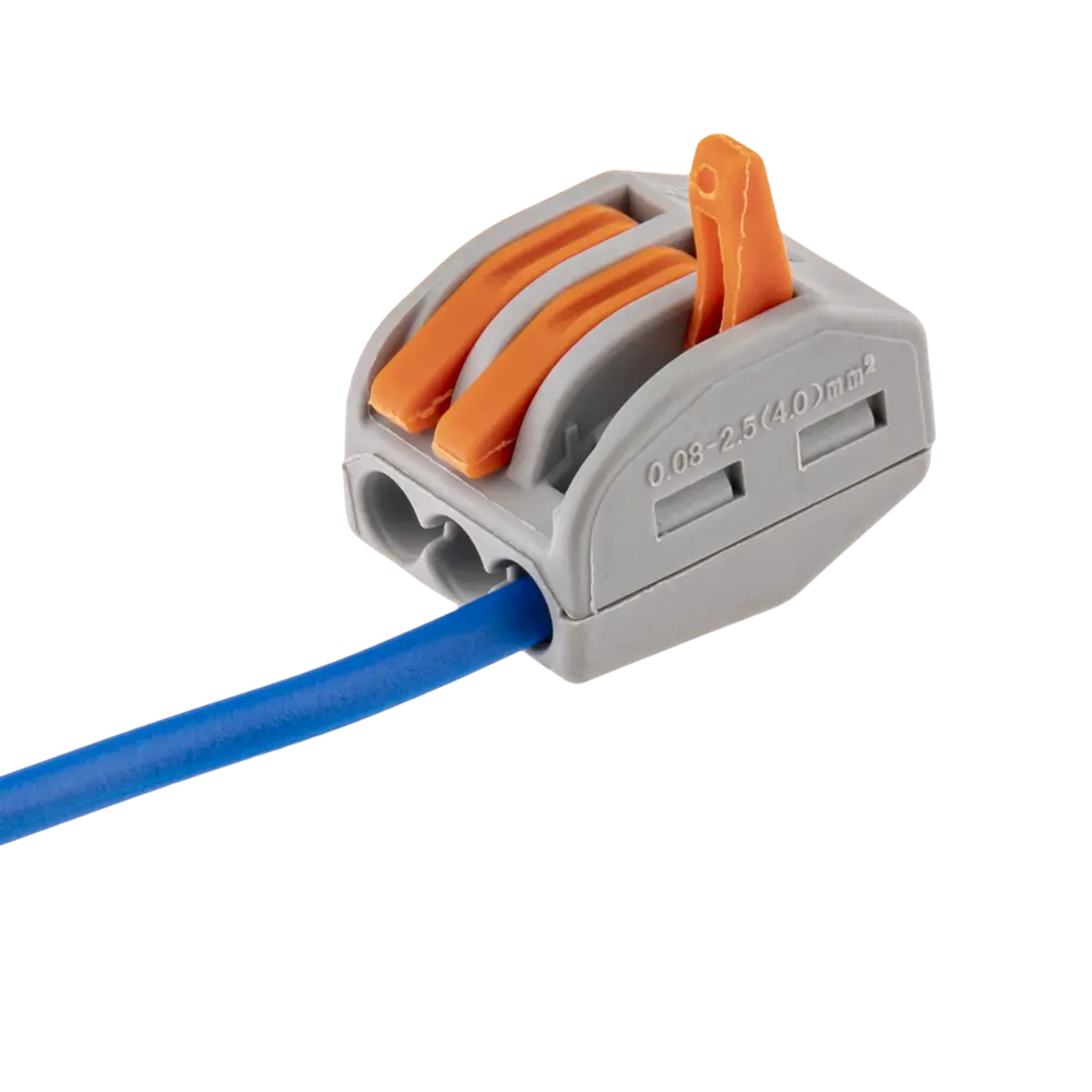 84746778 Клеммы соединительные монтажные с рычажком Duwi СМК 222-413 3-проводные 4мм² серые 50шт 26638 9 STLM-1109494  - Вид №9