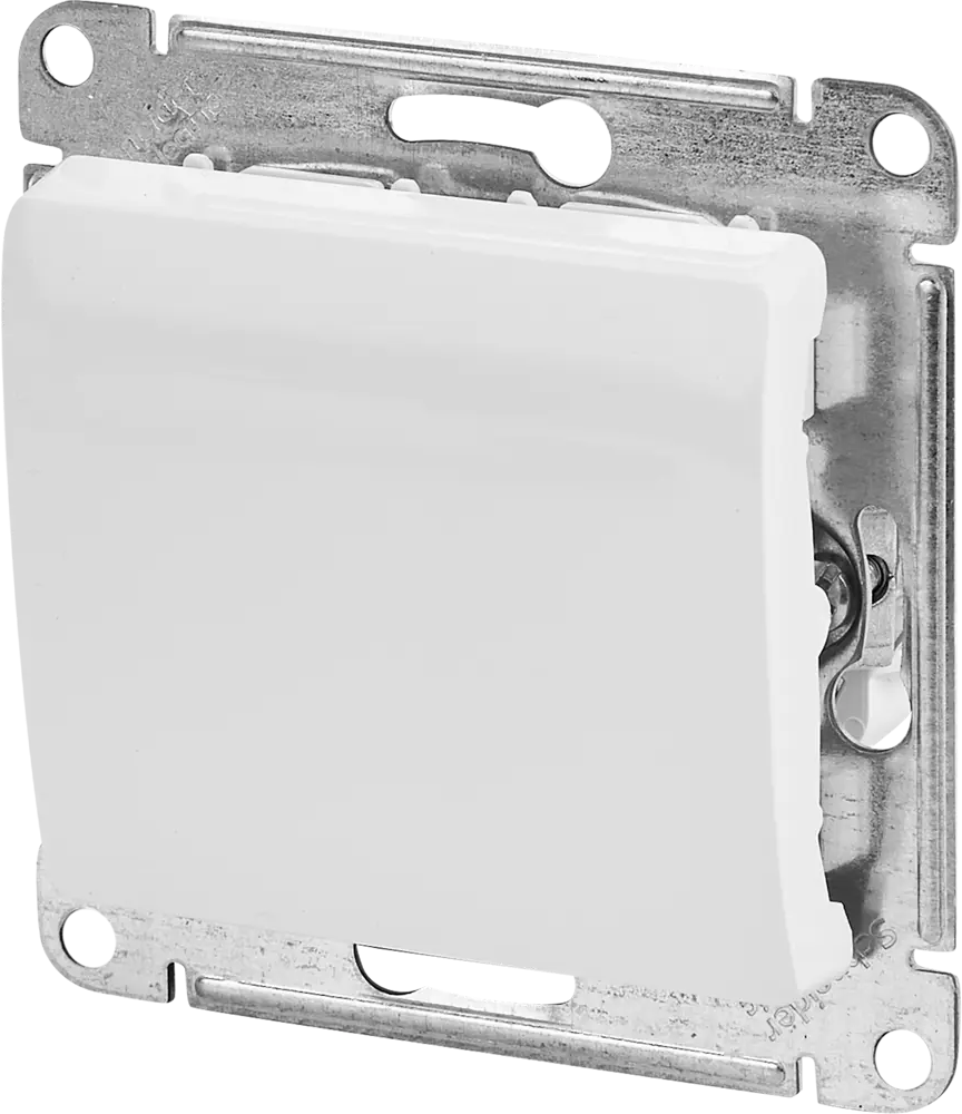 Schneider Electric Glossa — встраиваемый выключатель с белым глянцевым дизайном 82454934