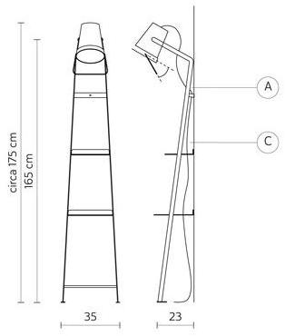 Karman Торшер с прямым светом из окрашенного металла Alfred sun-id-1376461 - Вид №5