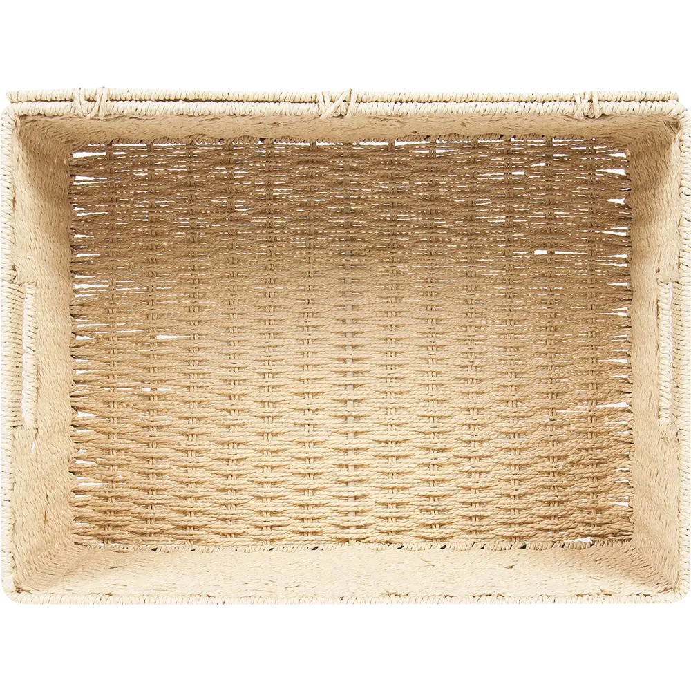 Корзина для хранения 38x18x28 см бумажный шпагат цвет бежевый STORIDEA STLM-2080339 - Вид №2