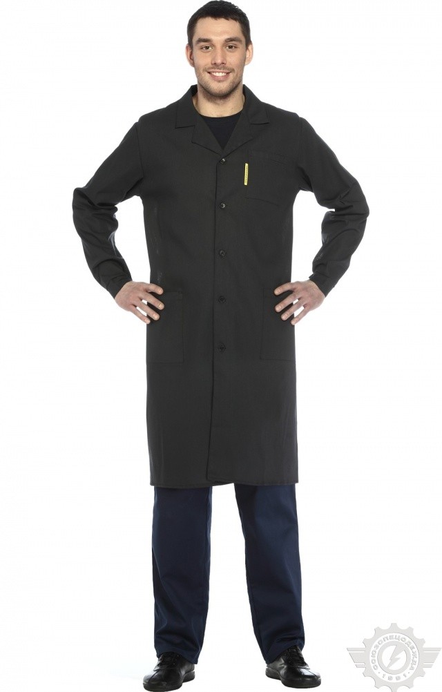 61710 Халат мужской темный  Одежда для обслуживающего персонала  размер 56-58/182-188 Спецодежда  - Вид №5