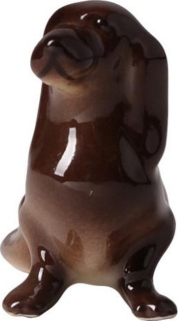 80342 Императорский фарфоровый завод Скульптура "Такса" Фарфор твердый 