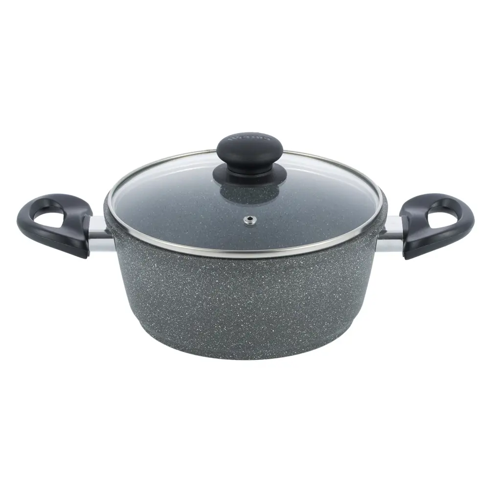 Кастрюля 2 л Werner Letizia 51677 алюминий стеклянная крышка цвет черный STLM-2000296