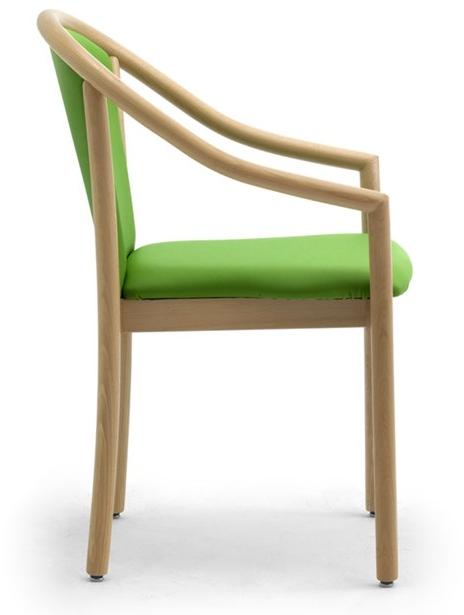 Leyform Стул из бука и ткани с подлокотниками  1699  - Вид №2