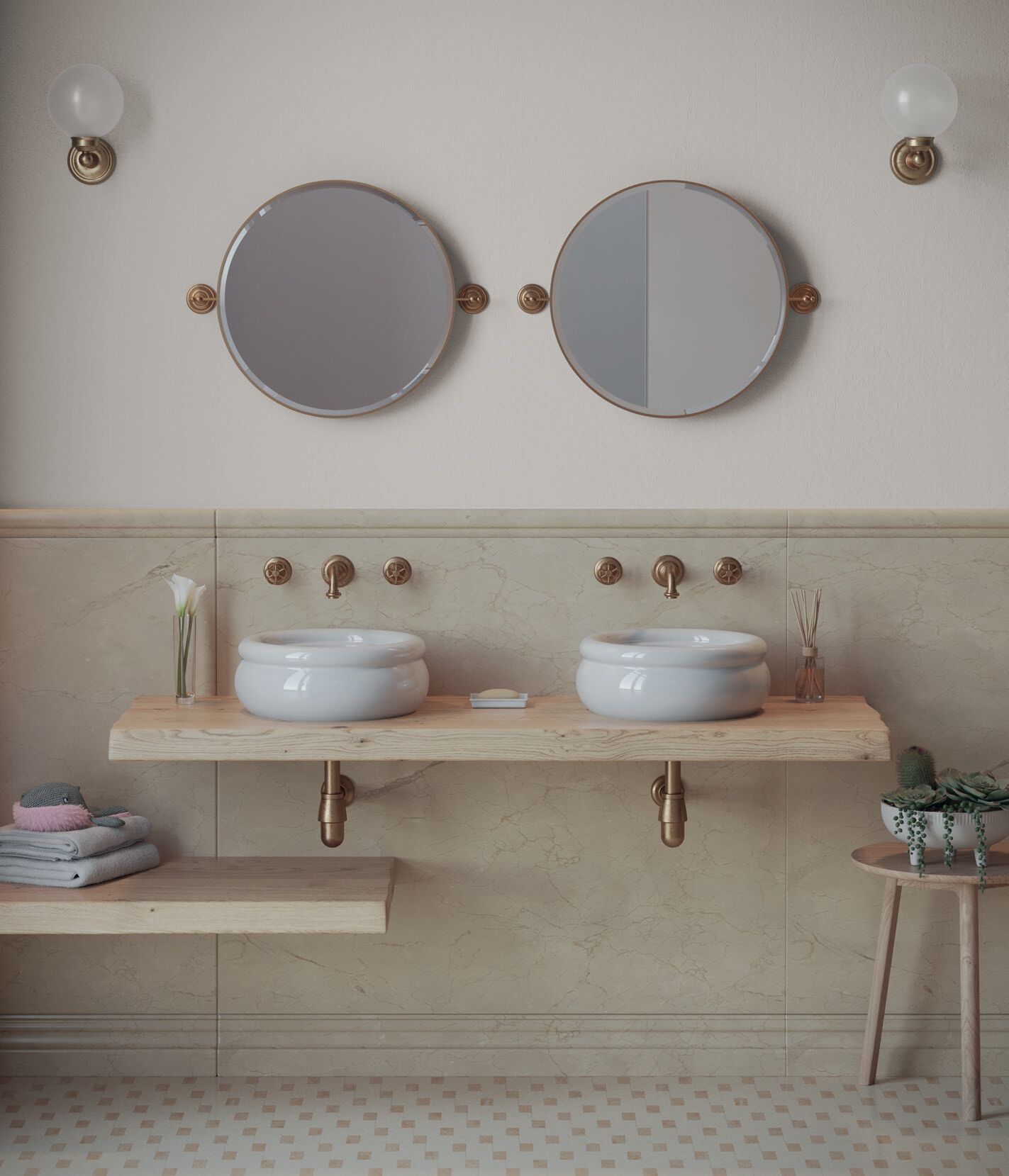 Керамическая круглая раковина BLEU PROVENCE Romantica ARCH-00047236 - Вид №1