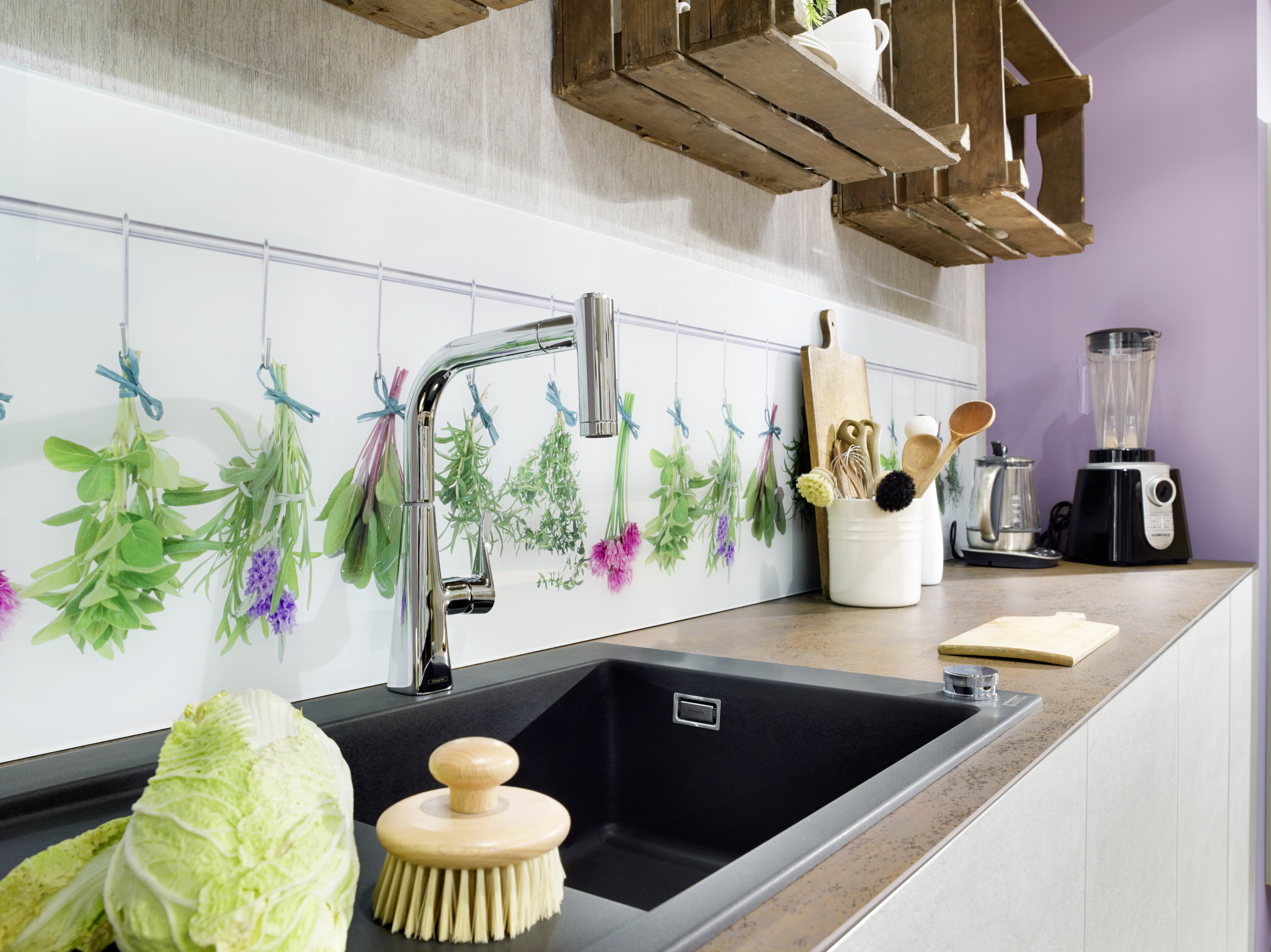 43314290 S51 S514-F450 Встраиваемая мойка 450 с сушкой слева Hansgrohe  - Вид №2