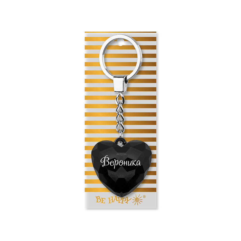 39 Брелок "Сердечко" B&G "Вероника", чёрный БИ-ХЭППИ 