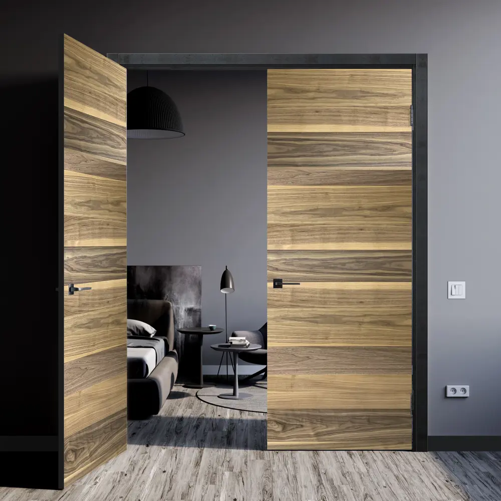 Комплект двери Loft глухая 60x200 см шпон цвет американский орех без доборов 89428548 STLM-2131231 МАРИО РИОЛИ  - Вид №2