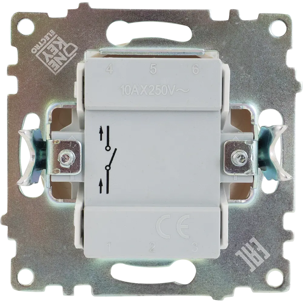 Выключатель встраиваемый Onekey Florence 1 клавиша, цвет бежевый ONEKEYELECTRO STLM-2074262 - Вид №3