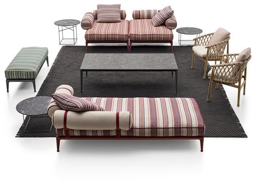 B&B Italia Outdoor 2-местный тканевый садовый диван Ribes sun-id-1372306 - Вид №1