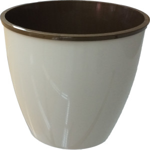 120-1 Горшок д. цветов Les Couleurs_6,5л(3,8л) Кремовый/Бронза кор. Цветочная коллекция