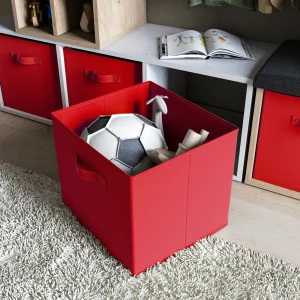 Короб Spaceo KUB Carmen 31x31x31 см 29.7 л полиэстер цвет красный 81990635 STLM-2096143