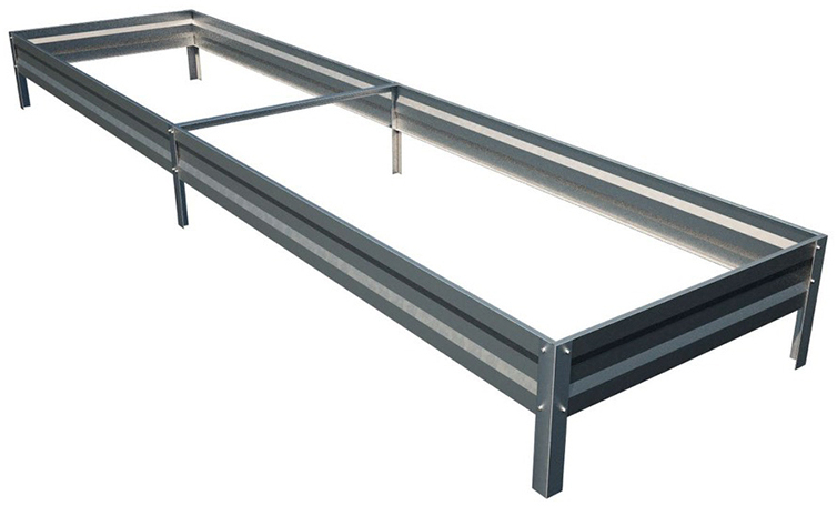 Грядка оцинкованная 1,0*4,0 м, высота 15 см ГеоПластБорд